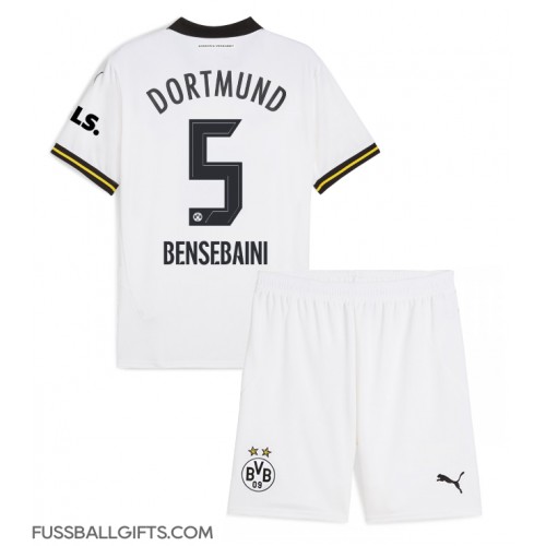 Borussia Dortmund Ramy Bensebaini #5 Fußballbekleidung 3rd trikot Kinder 2024-25 Kurzarm (+ kurze hosen)